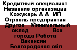 Кредитный специалист › Название организации ­ Кожукарь А.А, ИП › Отрасль предприятия ­ Другое › Минимальный оклад ­ 15 000 - Все города Работа » Вакансии   . Белгородская обл.